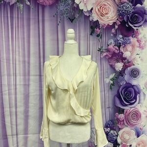 A New Day Cream Ruffle Blouse